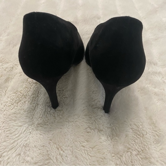 H&M Black Suede Pointed Toe Pumps Heels Size 7 - Picture 7 of 13